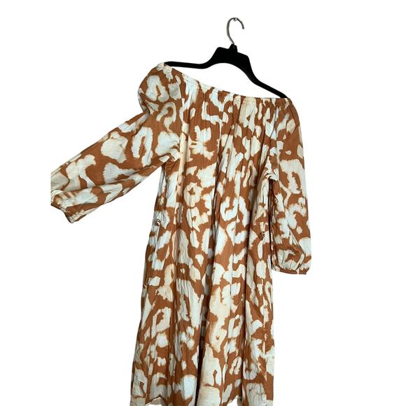Elizabeth and James Burnt Orange Day Glow Tie Dye casual Dress sz large floral - Picture 14 of 14